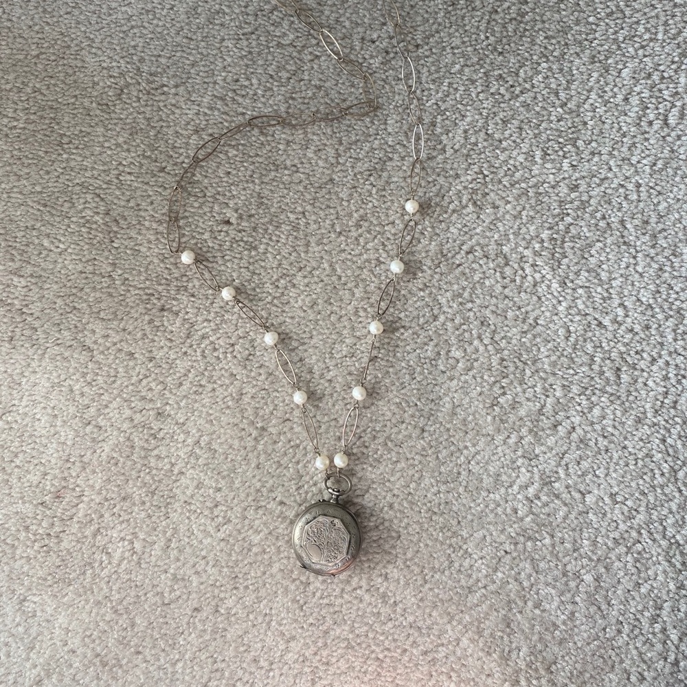 Mary James Antique sterling picture locket